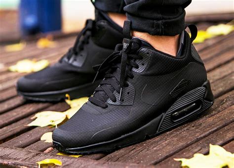 Nike Air Max 90 Mid Winter ‘all Black By Sweetsoles Sneakers
