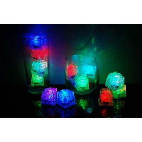 Set Of 12 Litecubes Brand 8 Mode Multicolor Rainbow Light Up Led Ice