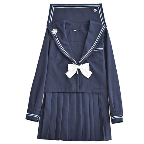 Buy Japanese School Girls Jk Uniform Suit Sailor Pleated Skirt Seifuku