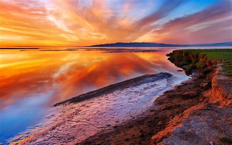 Wallpaper 2560x1600 Px Landscapes Nature Reflections Sunset