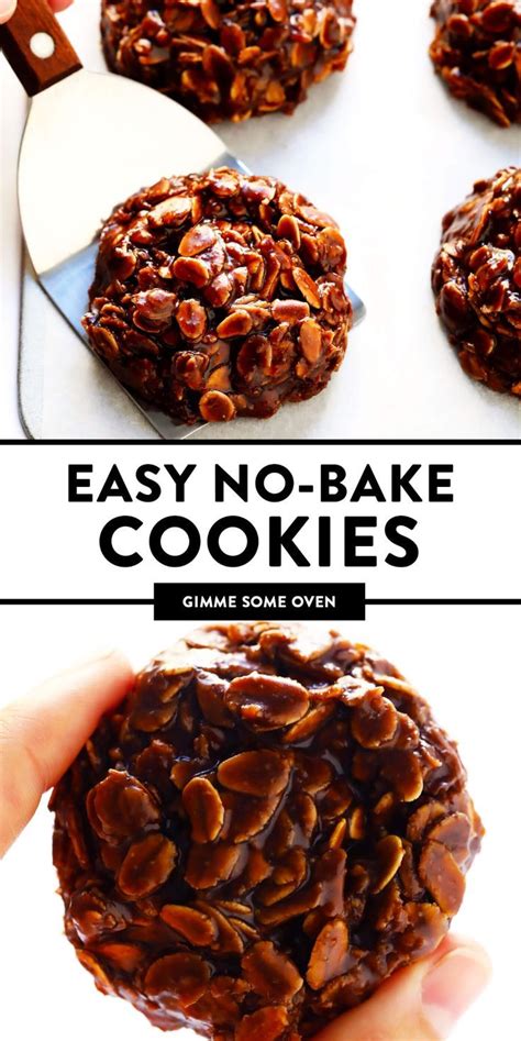 The classic recipe that uses milk, butter, sugar, cocoa, peanut butter and oats! No Bake Cookies | Gimme Some Oven | Recipe in 2020 | No ...