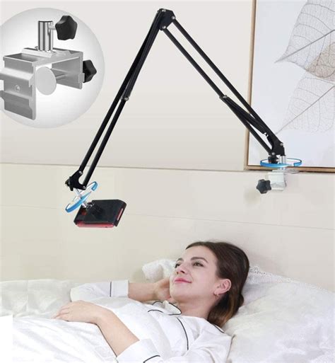 Technomounts Long Arm Lazy Mobile Stand Tablet Stand Phone Clip Holder