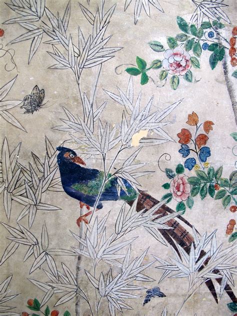 18th Century Hand Painted Chinese Wallpaper Screen For Sale At 1stdibs