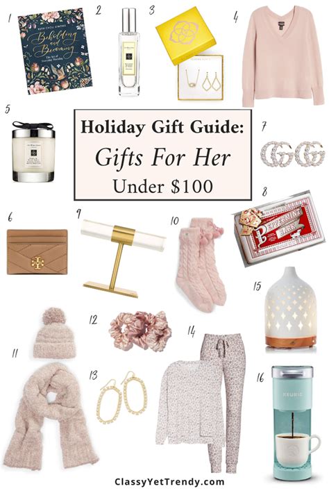 Here are a variety of gifts for every type of girl. Holiday Gift Guide 2019: Gifts For Her Under $100 - Classy ...