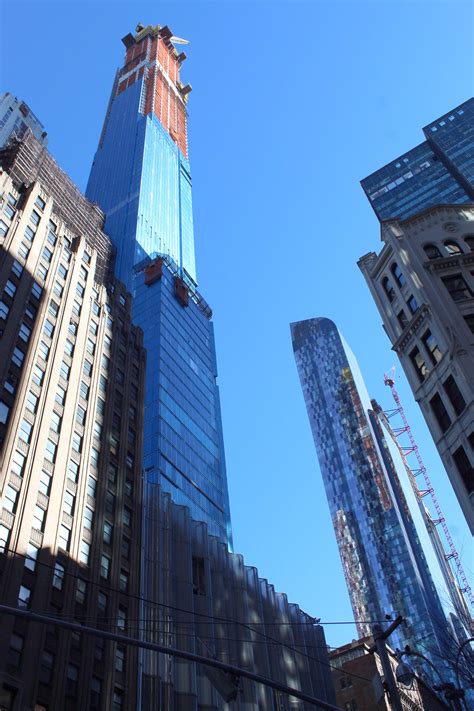 Central Park Tower Approaches 1550 Foot Pinnacle Nears Tallest Roof