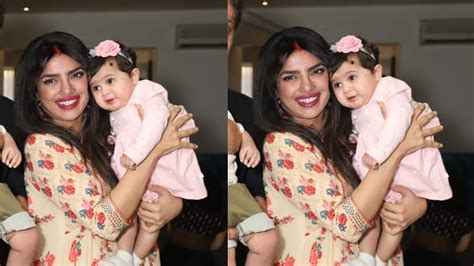 Priyanka Chopras First Look With Her Baby Malti Marie Chopra Jonas And