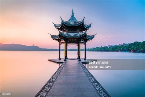 Jixian Pavilion Of Hangzhou West Lake China High Res Stock Photo