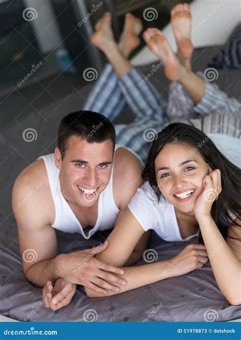 couple relax and have fun in bed stock image image of adult people 51978873