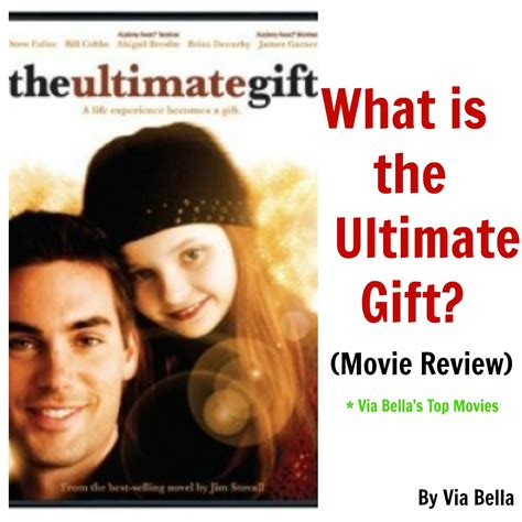 Sajbel from a screenplay written by cheryl mckay, which is based on the best selling novel by jim stovall, who cameos in the film. Via Bella: What is the Ultimate Gift?