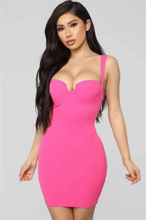With Delight Bodycon Mini Dress Hot Pink Mini Dress Hot Mini Dress