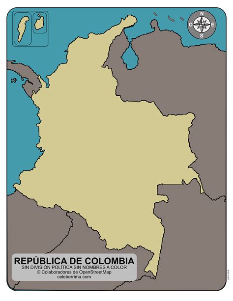 Mapa De Departamentos Y Capitales De Colombia Para Colorear Mapa De
