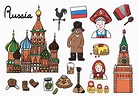 Conjunto de iconos rusos y monumentos - Descargar Vectores Gratis ...