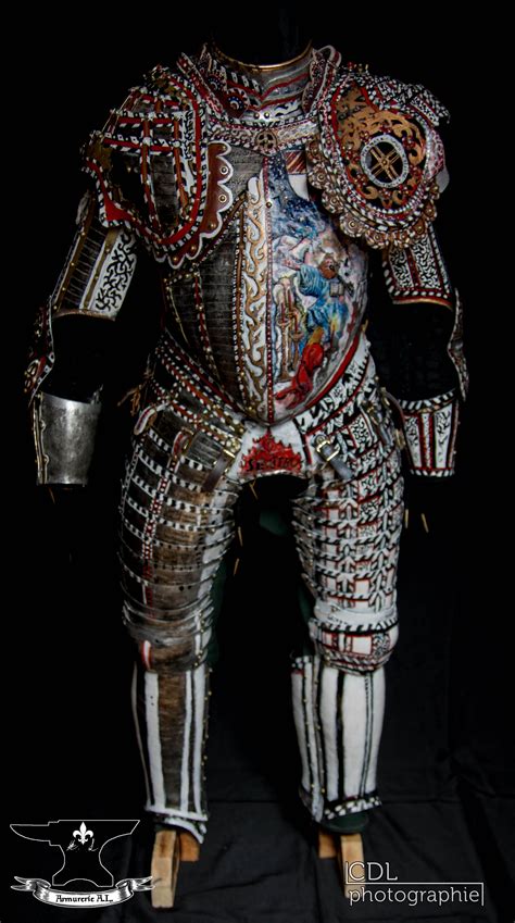 Elaborately Decorated Knight Statue Century Armor