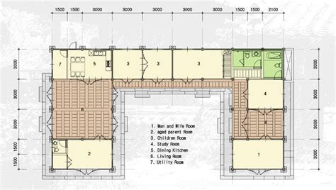 This floor is our own version of a korean 우물마루 (umulmaru) technique. plan of general korean traditional hanok. | House floor ...