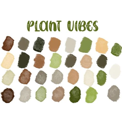 Procreate Plant Color Palette Procreate Plant Palette 30 Etsy