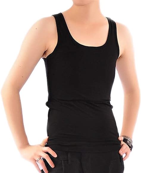 Baronhong Cotton Super Flat Chest Binder Lesbian Tomboy Tank Top Amazon Co Uk Clothing