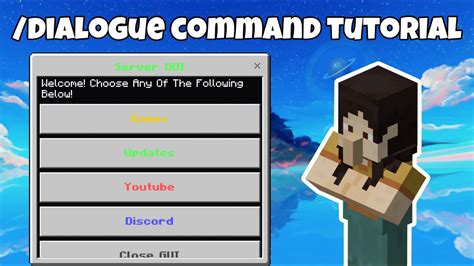 Dialogue Command Tutorial Minecraft Mcbemcpe Youtube
