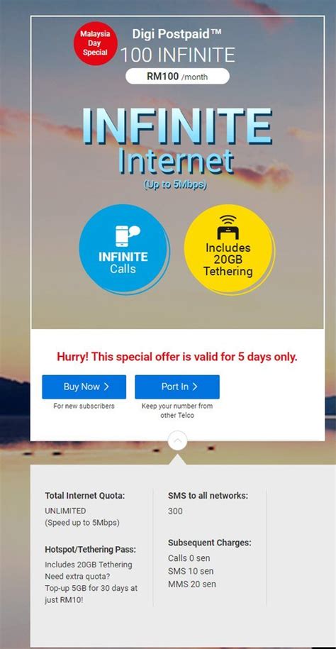 Malaysia has 7 mobile network operators that currently operated in the country which been classified as below: Digi has a limited time postpaid plan that offers ...