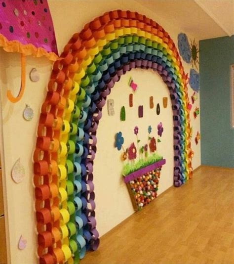 Decorative Wallrainbow In 2021 Door Decorations Classroom Paper