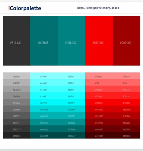 12 Latest Color Schemes With Teal And Red Color Tone