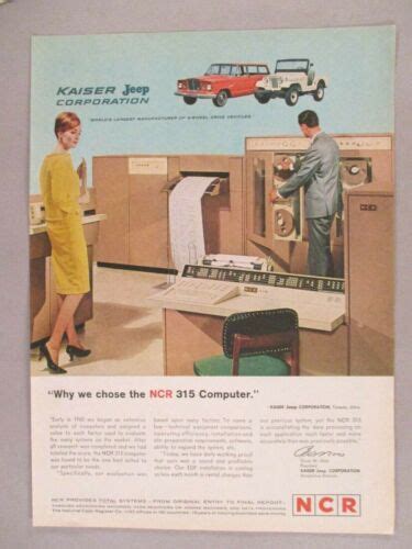Ncr 315 Computer Print Ad 1963 Ebay