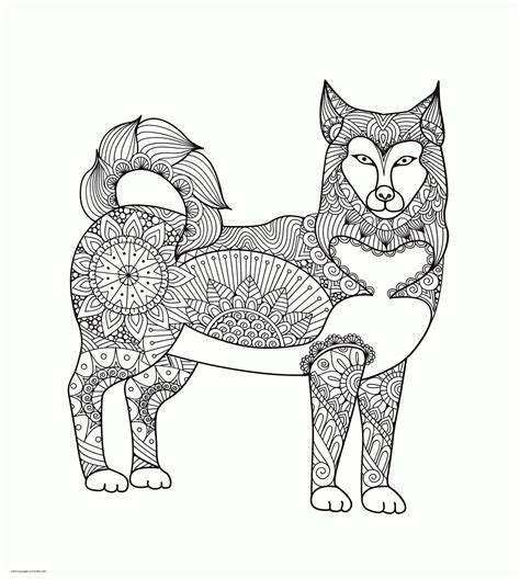 Get This Adult Coloring Pages Animals Dog