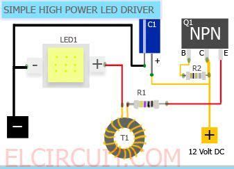Simple 10W High Power LED Driver Circuit Led Drivers Power Led Led