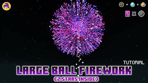 How To Craft Large Ball Firework With 2 Stars Core Inside Minecraft