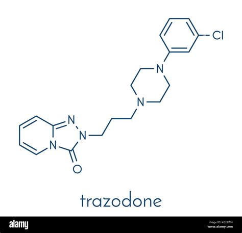 la trazodona antidepresivos ansiolíticos e hipnóticos molécula drogas fórmula esquelética