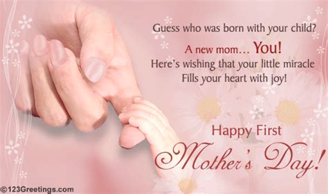for the new mom on mother s day free first mother s day ecards 123 greetings
