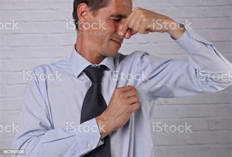 Business Man Armpit Sweating Transpiration Stain Hyperthyroidism