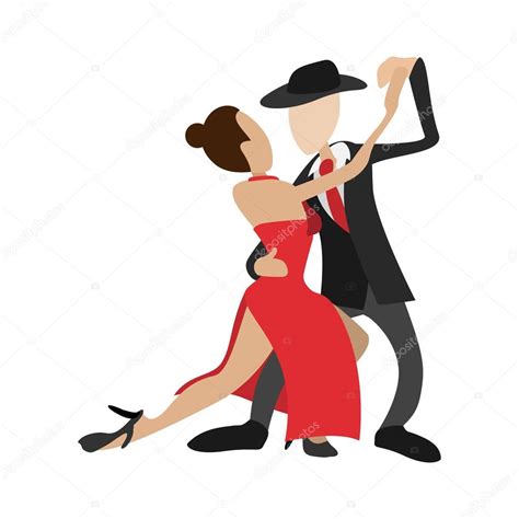 icono de dibujos animados de tango baile par — vector de stock