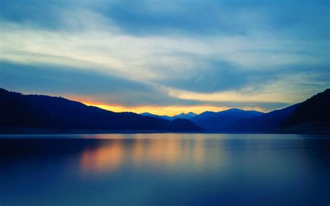 Blue Mountains Lake Sunset Wallpapers 1440x900 270751
