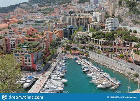 Yacht Parking In City On Seashore Monte Carlo Monaco Stock Photo