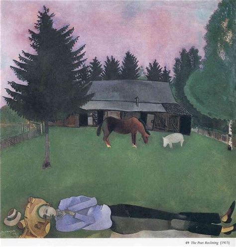 The Poet Reclining 1915 Marc Chagall