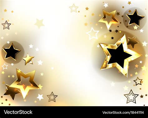 White Background With Gold Stars Royalty Free Vector Image