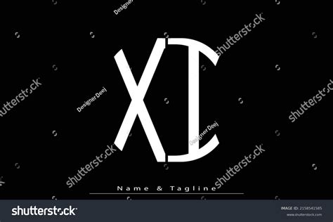 Alphabet Letters Initials Monogram Logo Xi Stock Vector Royalty Free