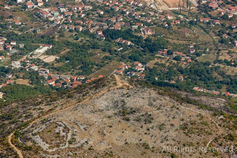 Overflightstock Cross Monument In The Hills Of Village Of Mostar