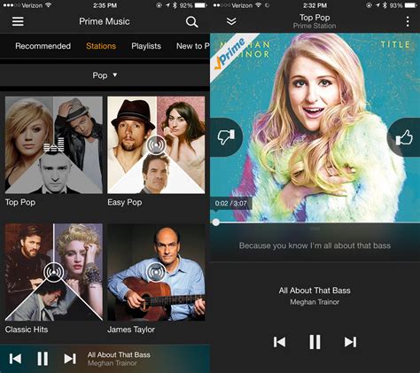 Amazons Prime Music Ios App Now Streams Ad Free Stations The Verge