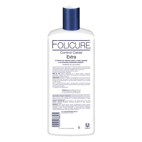 Shampoo Control Caída Folicure Extra 700 Ml Chedraui