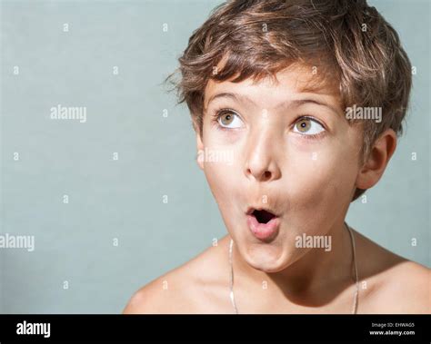 Boy Make Faces Amazing Emotion Stock Photo Alamy