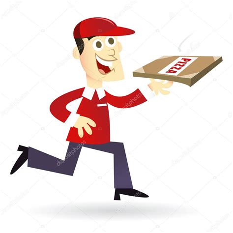 Pizza Delivery Man Cartoon
