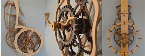 Wooden Gear Clocks Clock Kits And Do It Yourself Clock Plans These