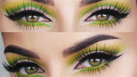 Neon Green Cut Crease Eye Makeup Tutorial Tina Kosnik Youtube