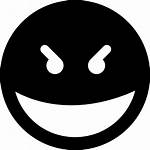 Evil Smile Face Emoticon Icon Square Smiley