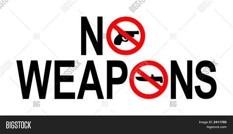 No Weapons Sign Image And Photo Free Trial Bigstock
