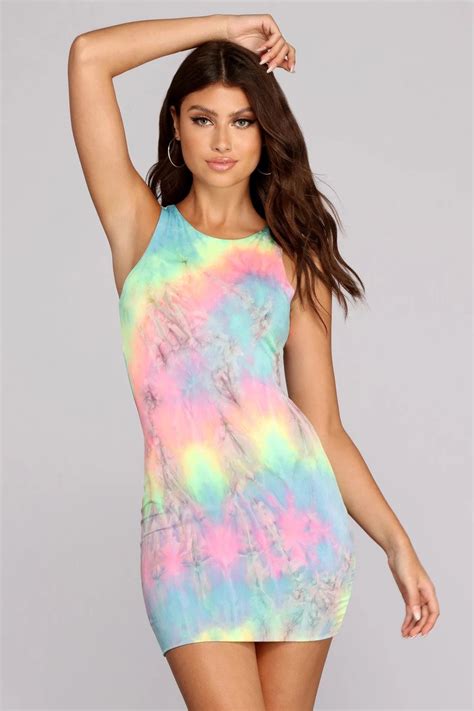 Tie Dye Mini Dress