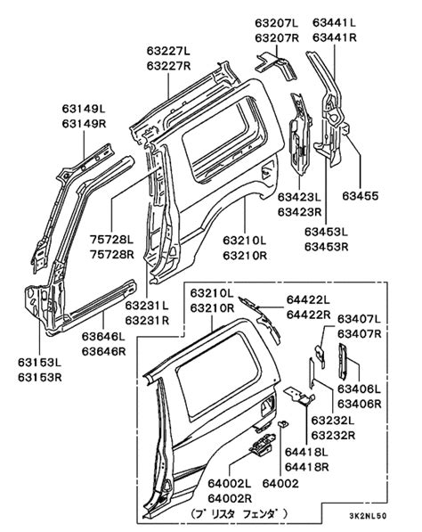 Side Structure For 1997 1999 Mitsubishi Pajeromontero V25w Japan