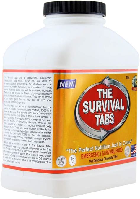 Buy Survival Tabs 15 Day 180 Tabs Emergency Food Survival Food Meal