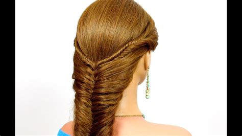 Here's how to fishtail braid! Easy hairstyle for long hair. Mermaid fishtail Braid - YouTube